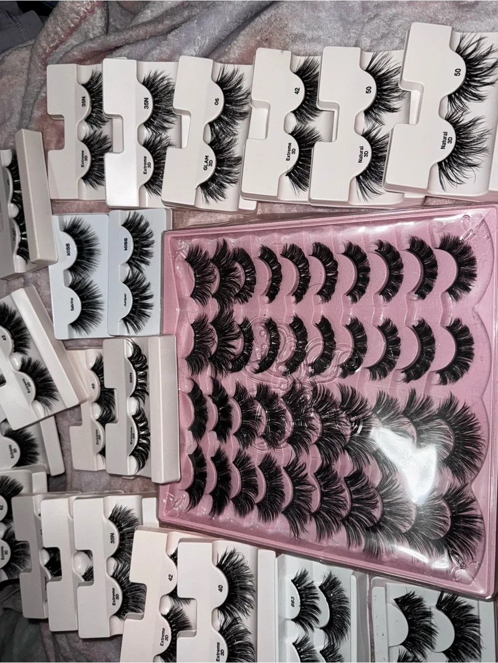 44 pairs Mixed False Eyelash Lot - Black Lashes